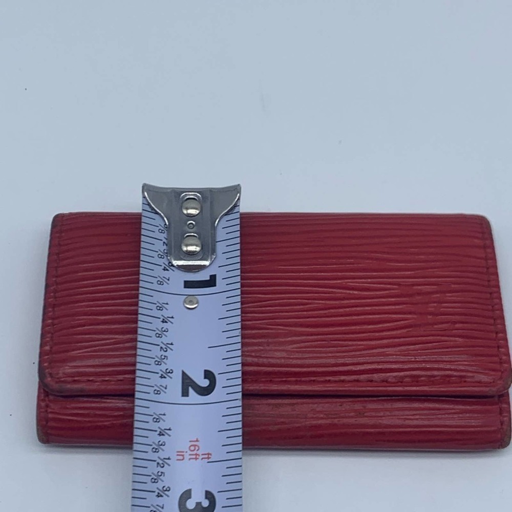 LOUIS VUITTON red leather key holder wallet - Picture 5 of 16